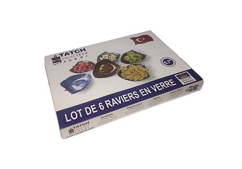 Ensemble de 6 Raviers En Verre au meilleur prix au Maroc