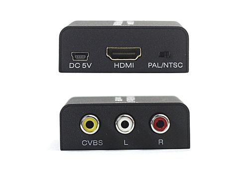 CONVERTISSEUR METALLIQUE HDMI VERS RCA 1080P au meilleur prix au Maroc