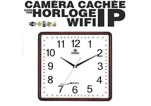 Horloge murale avec Caméra cachée espion IP WiFi HD + batterie longue autonomie au meilleur prix au Maroc