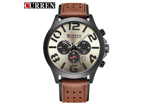 CURREN 8244 Nouvelle 2017 Marque Sport Chronographe Quartz Hommes (Noir) au meilleur prix au Maroc