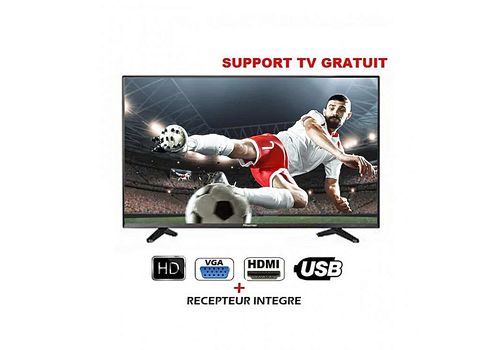UNION TECH 32" AVEC RECEPTEUR INTEGRE SUPPORT TV OFFERT au meilleur prix au Maroc