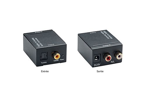 CONVERTISSEUR AUDIO NUMERIQUE SPDIF OPTIQUE COAXIAL VERS RCA au meilleur prix au Maroc