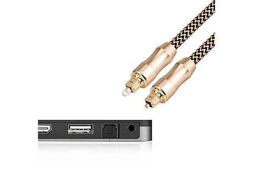 CABLE NUMERIQUE OPTIQUE TOSLINK TRESSE 1 METRES au meilleur prix au Maroc