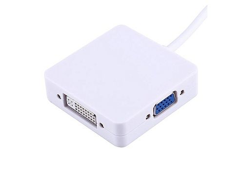 Adaptateur 3-en-1 mini Displayport vers HDMI, DVI et VGA au meilleur prix au Maroc