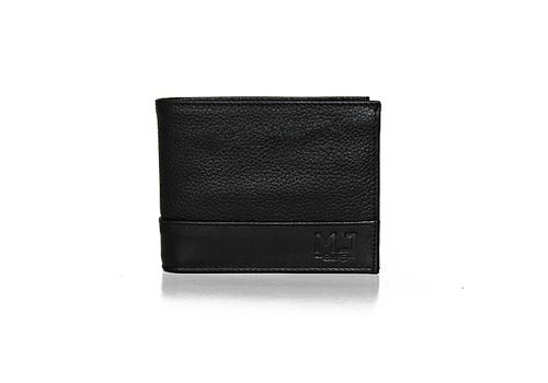 MJ Portefeuille Porte monnaie MJ en Cuir - Noir au meilleur prix au Maroc