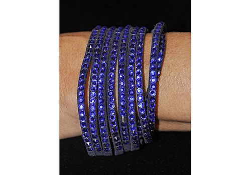 Bracelet Manchette Perlé Bleu klein au meilleur prix au Maroc
