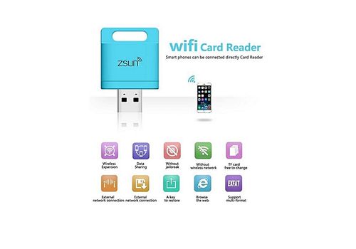 Lecteur de carte mémoire wifi ZSUN au meilleur prix au Maroc