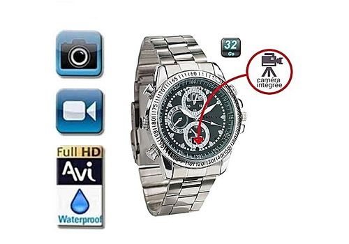 Montre Caméra Cachée 32 GB Étanche Avec Enregistreur Vidéo DVR au meilleur prix au Maroc