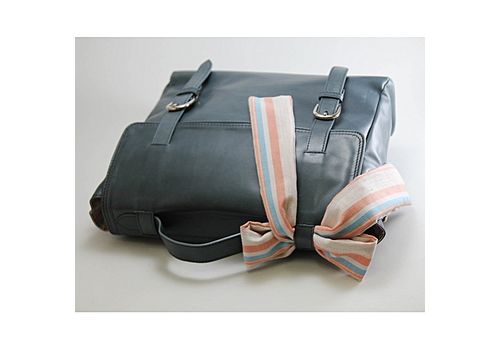 MJ Sac en cuir véritable MJ- bleu gris au meilleur prix au Maroc