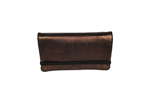 MJ POCHETTE en cuir véritable MJ- 100 % cuir véritable - BRONZE au meilleur prix au Maroc
