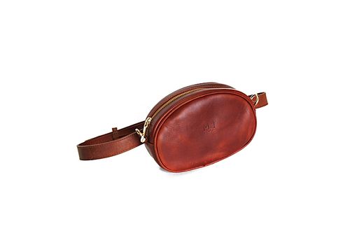 MJ Sac banane en cuir véritable MJ- 100 % cuir véritable - marron cuir végétal au meilleur prix au Maroc
