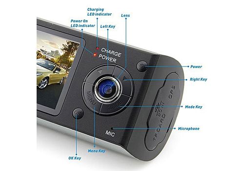 R300 Double Caméra Voiture avec DVR ,GPS et écran 2.7 " au meilleur prix au Maroc