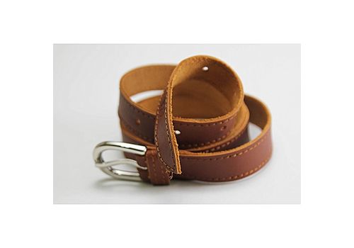 MJ Ceinture cuir véritable MJ - Marron foncé au meilleur prix au Maroc