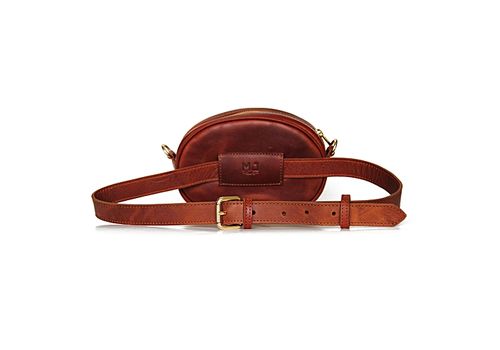 MJ Sac banane en cuir véritable MJ- 100 % cuir véritable - marron cuir végétal au meilleur prix au Maroc