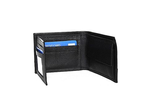 MJ Portefeuille Porte monnaie MJ en Cuir - Noir au meilleur prix au Maroc