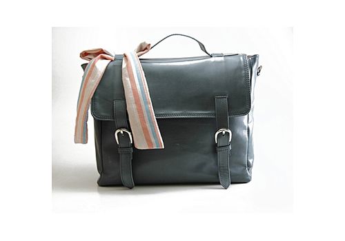 MJ Sac en cuir véritable MJ- bleu gris au meilleur prix au Maroc