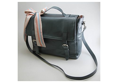 MJ Sac en cuir véritable MJ- bleu gris au meilleur prix au Maroc