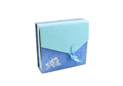 Diamant D'or Bracelet En Cuir Double Tresse À Motif En Acier Inoxydable - Bleu + Boite Cadeau au meilleur prix au Maroc