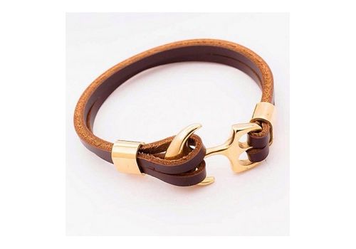 Rêve Diamant Bracelet Ghibli 100% Cuir À Motif 100% Acier Doré - Marron + Boite Cadeau au meilleur prix au Maroc