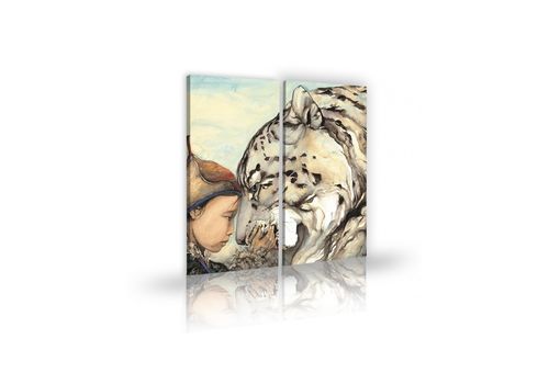 Tableau décoratif L 45 x H 100(x2) cm - intérieur design, décoration moderne, art abstrait EF131 au meilleur prix au Maroc