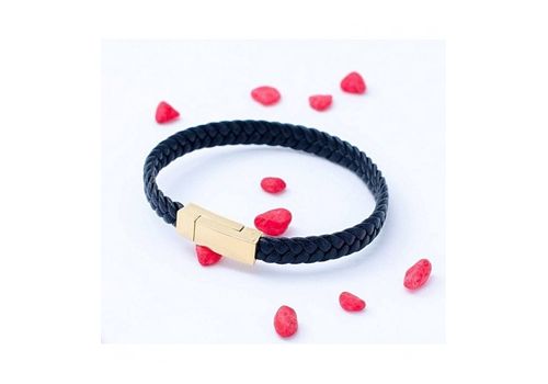 Rêve Diamant Bracelet Elegance À Motif 100% Acier - Noir-Doré + Boite Cadeau au meilleur prix au Maroc