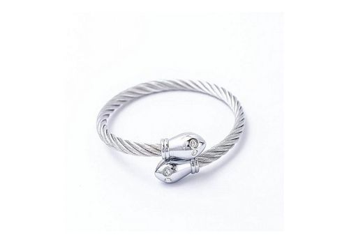 Rêve Diamant Bracelet Serpent En Acier Inoxydable - Argenté + Boite Cadeau au meilleur prix au Maroc