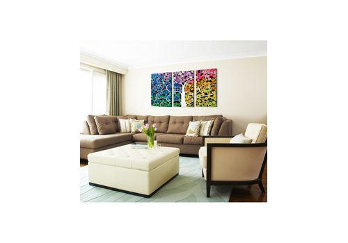 Tableau décoratif L 40 x H 100 cm(x3) - intérieur design, décoration moderne, art abstrait EF136 au meilleur prix au Maroc