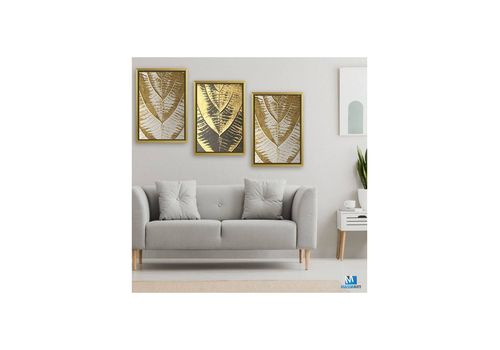 Tableau décoratif L46 x H76 cm x3 - intérieur design, décoration moderne, art abstrait A67 au meilleur prix au Maroc