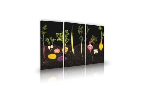 Tableau décoratif L 45 x H 100 cm (x3) - intérieur design, décoration moderne, art abstrait C191 au meilleur prix au Maroc