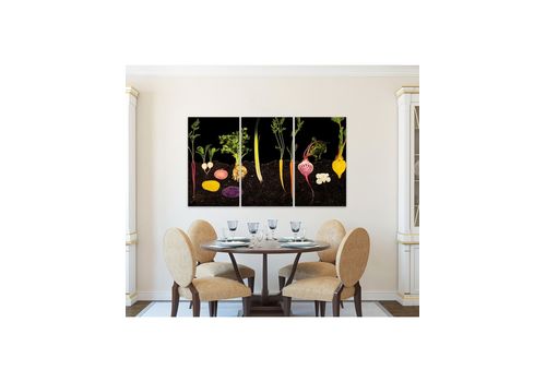 Tableau décoratif L 45 x H 100 cm (x3) - intérieur design, décoration moderne, art abstrait C191 au meilleur prix au Maroc