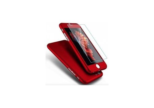 Coque PROTECTion 360 Pour iPhone 7Plus Rouge +Glass incassable au meilleur prix au Maroc