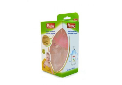 Biberon shaped col etroit poignee GM 150 ml Rose au meilleur prix au Maroc