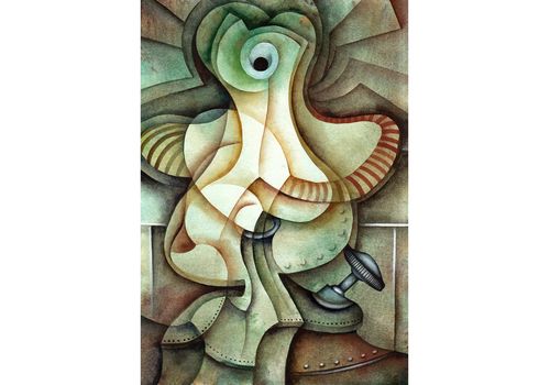 Tableau décoratif L 45 x H 100 cm - art moderne, intérieur abstrait design, chambre V301 au meilleur prix au Maroc