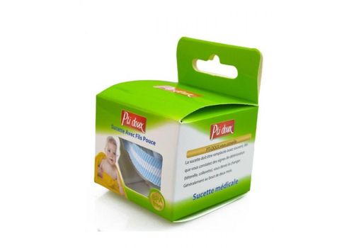 Sucette simple pouce + fil Bleu au meilleur prix au Maroc