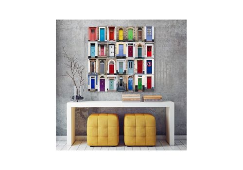 Tableau décoratif L100 x H100 cm - interieur design salon abstrait art salon V456 au meilleur prix au Maroc