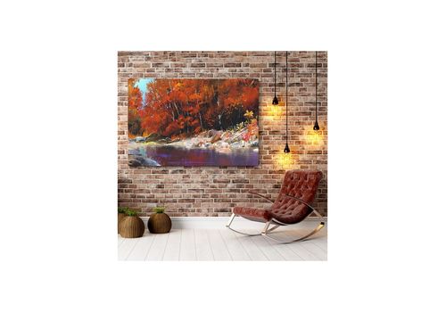 Tableau décoratif L 100x H 60 cm - intérieur design, décoration moderne, art abstrait A219 au meilleur prix au Maroc