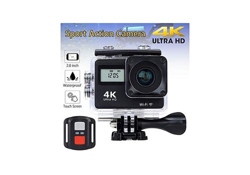 4K Sport Ultra HD Caméra à écran tactile Double écran 2.0" DVR 4K HD Wifi avec télécommande au meilleur prix au Maroc