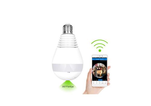 Ampoule Caméra Espion WiFi HD panoramique 360 au meilleur prix au Maroc