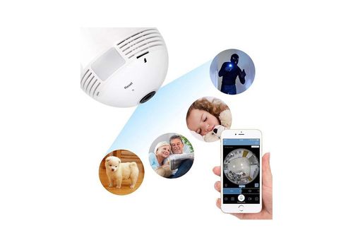 Ampoule camera espion wifi IP HD 360° avec Détection de mouvement au meilleur prix au Maroc