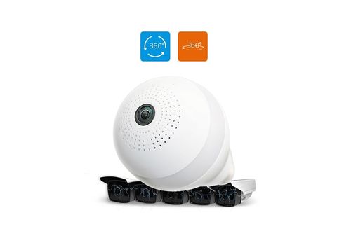 Ampoule Caméra Espion WiFi HD panoramique 360 au meilleur prix au Maroc