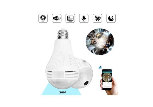 Ampoule camera espion wifi IP HD 360° avec Détection de mouvement au meilleur prix au Maroc