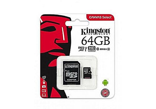 Kingston Carte mémoire 64GB Classe 10 ORIGINAL au meilleur prix au Maroc
