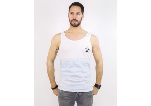 Débardeur de plage - Blanc & Bleu ciel au meilleur prix au Maroc