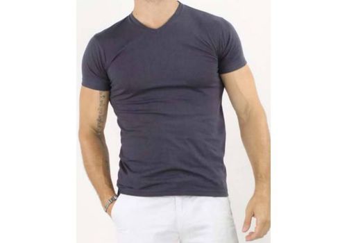 T-shirt col V MC Anthracite au meilleur prix au Maroc