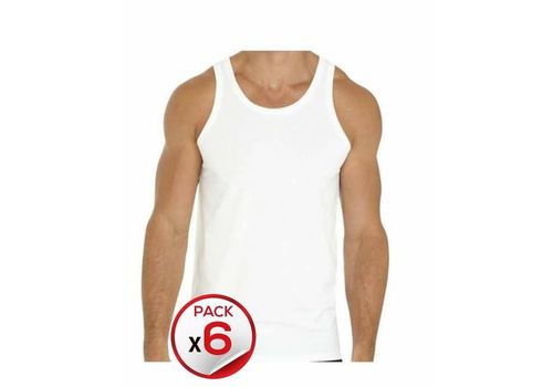 Pack x6 - Débardeurs Homme  Blanc au meilleur prix au Maroc
