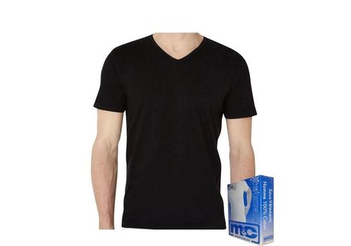Sous-Vêtement Col V  MC - Noir au meilleur prix au Maroc