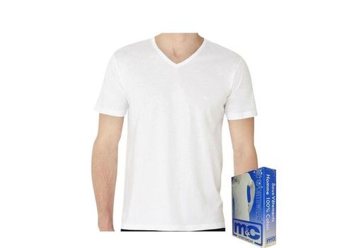 Sous-Vêtement Col V  MC - Blanc au meilleur prix au Maroc