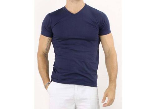 T-shirt Body MC col V Bleu Marine au meilleur prix au Maroc