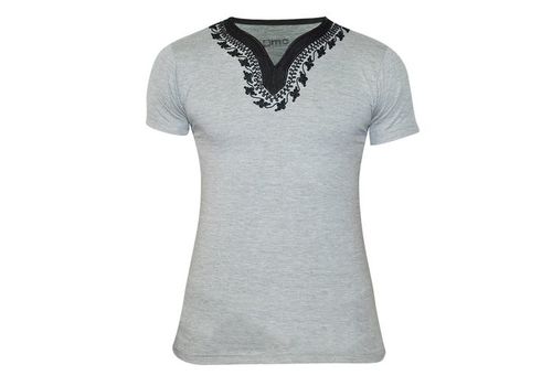 T-shirts Traditionnel Homme M&C 100% Coton Gris Chiné au meilleur prix au Maroc