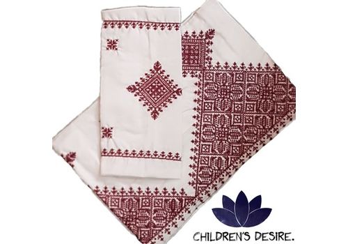 Drap housse et oreiller traditionnelle en coton pour lit bébé au meilleur prix au Maroc